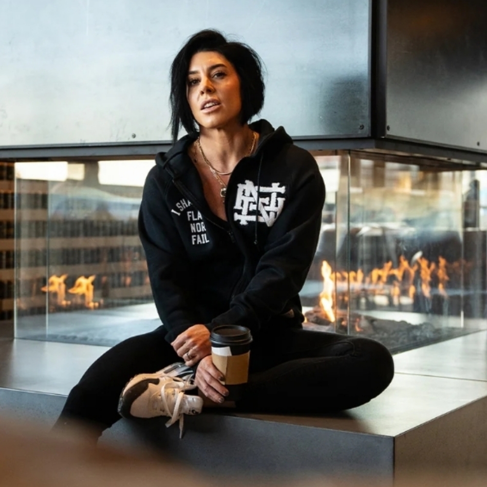 FNF Varsity Patch Black Graphic Hoodie